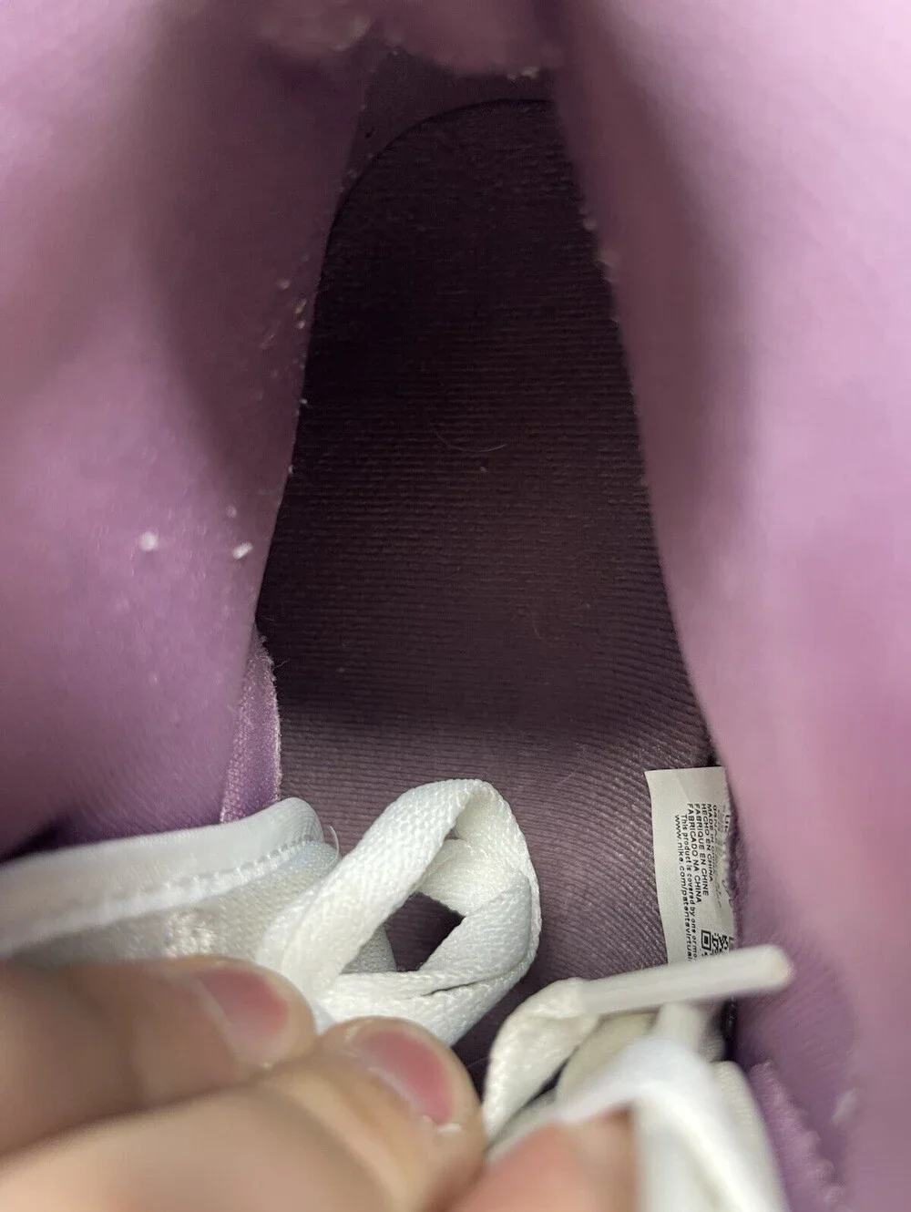 Air Jordan 1 Retro High OG Mauve Size 12 Mens DZ5485-105 White Purple Leather